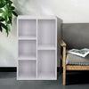 Corner 5 Cube Storage Shelves Unit Bookcase Bookshelf Display Stand Wooden White