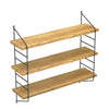 Rustic 3-Tier Wall Mounted Floating Shelves Wall Shelf Book Storage Rack Decor