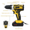 21V Cordless Combi Drills Driver Worklight Impact Screwdriver Li-Ion Battery UK