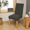 Stripe Dining Chair Covers Washable Stretch Chair Slipcover Removable Cover
