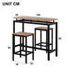 Bar Table and Stool Set For Kitchen Dining Room 2 Bar Stools Chair Industrial
