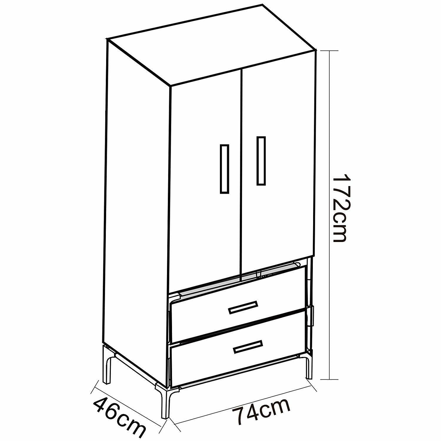 Canvas wardrobe deals with drawers