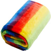 Rainbow Stripe Mircofibre Super Soft Plush Fleece Blanket Throw, 125 x 150cm