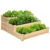 Wooden Raised Planter Bed Outdoor Garden Vegetable Flower Plainting Grow Bed Box