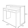 Ambra White & Canadian Oak Console Table to Desk Pull Out Extending Workstation