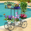 6 Tiers Garden Cart Stand & Flower Pot Plant Holder Display Rack Parisian Style