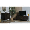 TV Unit Cabinet Stand Dark Wood | 2 Door w/ Storage & Shelves | Spinniningfield