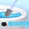 Silicone Toilet Brush With Holder Soft TPR Bathroom Set Cleaning Brush Full Set