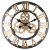 58CM LARGE OUTDOOR GARDEN WALL CLOCK BIG ROMAN NUMERALS GIANT OPEN FACE METAL UK