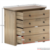 4 Drawer Chest of Drawers Solid Pine Wood Waxed Storage Bedroom Furniture
