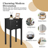 Modern Versatile Side Table End Table Sofa Bedside Table Nightstand W/ 2 Drawers