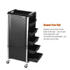6 Layer Barber Hairdressing Beauty Salon Trolley Chrome Frame Storage Cart UK