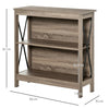Small Industrial Bookcase Slim Console Table Vintage Storage Shelf Display Unit
