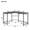 Home Office Computer Desk L-shaped Corner Desk Table Workstation Study Furniture