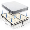 Mondeer Double Bed Frame Bed Base Wooden Slats Metal Supporting Structure 190cm
