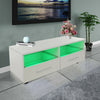 Modern TV Unit Cabinet Stand High Gloss Doors with RGB LED Lights Drawers