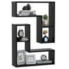 vidaXL Wall Shelves 2 pcs Black 50x15x50 cm Chipboard GF0
