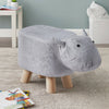 Luxury Small Padded Upholstered Footstool Ottoman Pouffe Stool Wooden Seat Suede