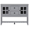 SIDEBOARD 2 DRAWERS DOORS CUPBOARD KITCHEN BUFFET CABINET W/ STORAGE SHELF GREY