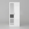 High Gloss Bedroom Furniture Set Wardrobe Chest of 4 Drawers Beside Table White