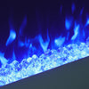 36"40"50"60" Electric Fire Wall Inset Mounted Glass Crystal LED Flames Fireplace