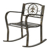 Artisasset Metal 1 Seat Garden Outdoor Rocking Chair Vintage Style Bronze Patio