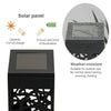 Solar Powered Garden Post Lights Waterproof LED Outdoor Yard Path Lighting UK