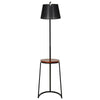 165cm Unique Floor Lamp & Middle Wood Shelf Industrial Style Home Brown Black