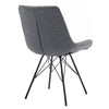 2PCS PU Leather Dining Chair Bedroom Chair Steel Legs Kitchen Living Room Home