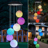 Colour Changing Hanging Wind Chimes Solar Powered LED Ball Lights Garden Outdoor