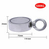 500KG Fishing Magnet Double Sided Round Recovery Salvage Neodymium 75mm