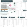 10ft Heavy Duty Wedding Ceremony Canopy Chuppah Backdrop Stand Kit Height Adjust