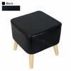 Stylish PU/Upholstered Large Footstool Ottoman Pouffe Stool Wooden Legs 4Colours