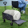 Outdoor Camping Trolley Wheelbarrow Folding Pull Along Wagon Truck Beach Fishing