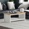 Coffee Table 1 Shelf Storage MDF Living Room Modern Furniture White