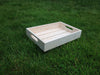 Natural Unpainted Wooden Apple Crate- Craft Box Set Storage Kitchen Container