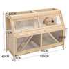 Wooden Hamster Cage Mice Rodents Hutch Small Animal Playing Runing House 2 Level