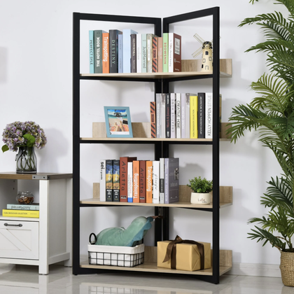 Vintage Corner Bookcase Industrial Retro Furniture Shelving Cabinet Display Unit