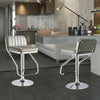2X Rattan PU Bar Stools Breakfast Bar Chair Kitchen Stool Swivel Barstool