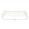 Single Bed Frame In White 3ft Solid Wooden Frame. Fits Single Mattress 190x90 cm