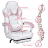 Pink Racing Gaming Chair Massage Ergonomic Computer Desk Recliner with Footrest
