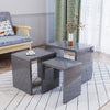 Nest of Tables Set of 3 Nesting Tables High Gloss Coffee Table MDF Wood End Side