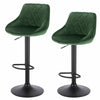 2x Bar Stools Gas Lift Stools Velvet Breakfast Kitchen Club Cafe Swivel Chairs