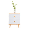 Modern Chest Of 2 Drawers Bedside Table Wooden Stand Nightstand Cabinet Bedroom