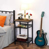 Industrial Side Table Metal Bedside Nightstand Shelf Storage Plant Lamp Stand