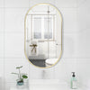 70cm Arched Mirror Industrial Wall Mount Vanity Makeup Bathroom Metal Gold Frame