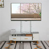 White No Drill Floor TV Stand Tall with Bracket Mount 32-100" Height Adjustable