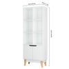 Bookcase White Bookshelf 6 Cubes Displaying Cabinet 2 Doors Kitchen Cupboard