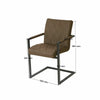 2 Pcs Faux Leather Dining Chairs Armchairs Office Kitchen Brown Grey Industrial