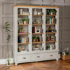 Downton Grey Grand Library Bookcase- SLIGHT SECONDS- DT70-F897